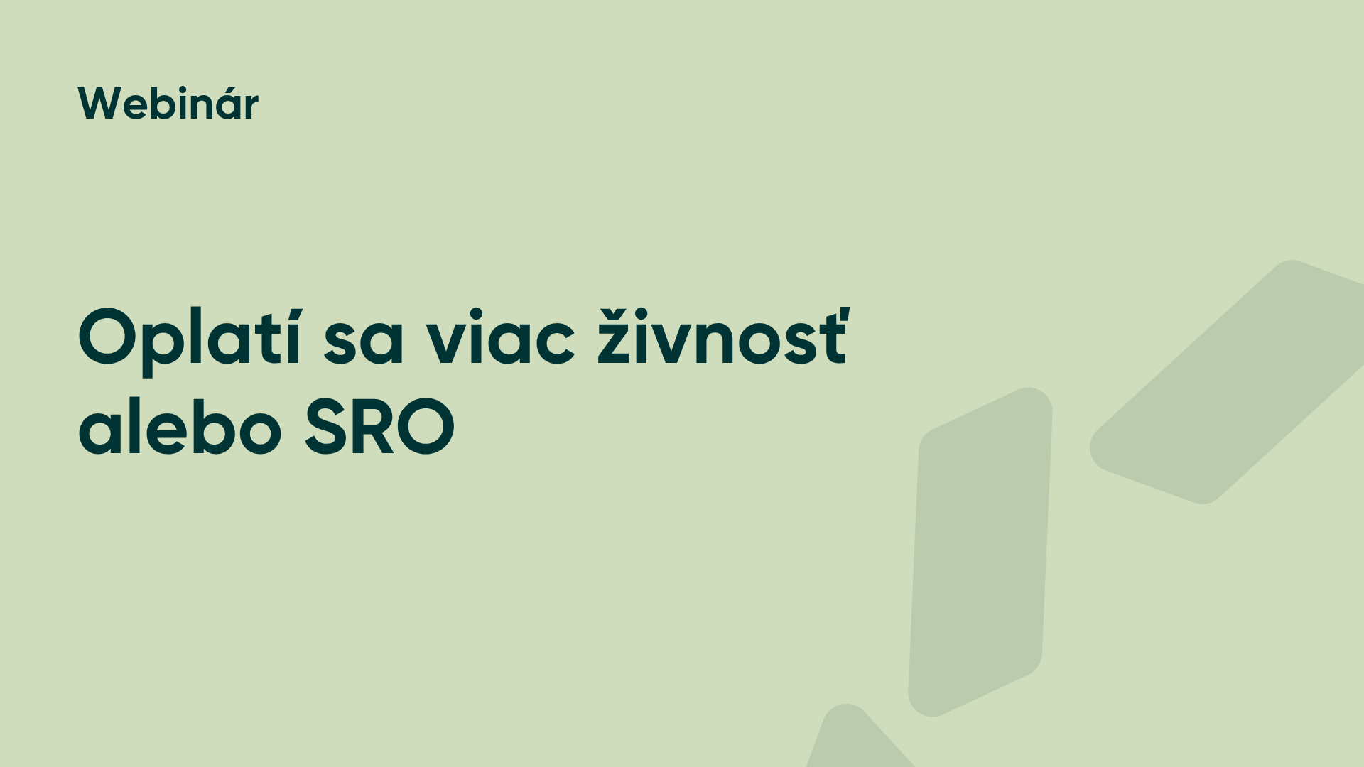 Oplatí sa viac živnosť alebo SRO
